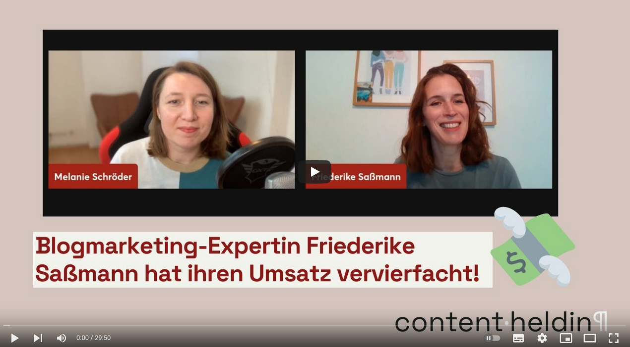 So hat Blogmarketing-Expertin Friederike ihren Umsatz vervierfacht 💸